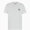 AX ARMANI All Over Logo Print T-Shirt - Stone