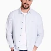 AX ARMANI Cotton Dyes Seersucker Shirt - Blue