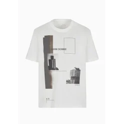 AX ARMANI Graphic Logo T-Shirt - White