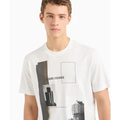 AX ARMANI Graphic Logo T-Shirt - White