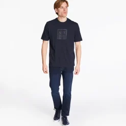 AX ARMANI Graphic Logo T-Shirt - Navy