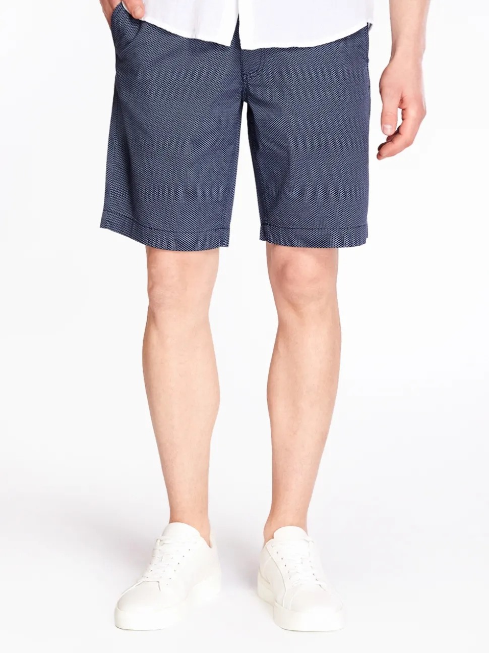 AX ARMANI Logo Print Shorts - Navy