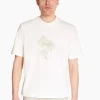 AX ARMANI Palm Tree T-Shirt - Stone