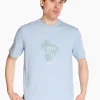 AX ARMANI Palm Tree T-Shirt - Blue