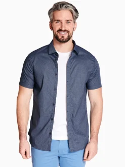 AX ARMANI Stretch Cotton Shirt - Navy