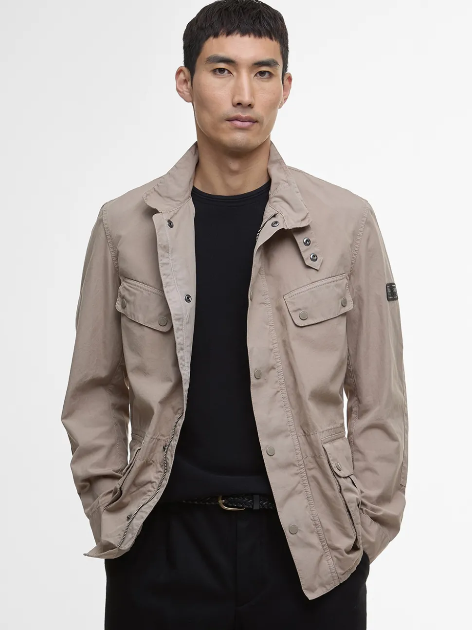 Barbour International Cotton Casual Duke Jacket - Stone