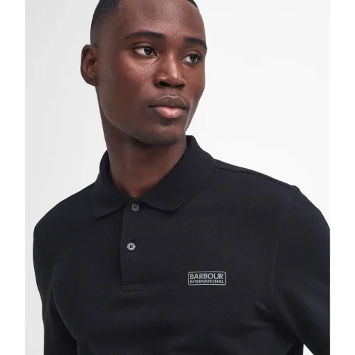 Barbour International Long Sleeve Polo - Black