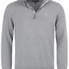 Barbour Pima Cotton Quarter Zip Knit - Grey