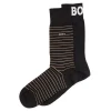 Boss 2 Pk Mercerised Cotton Socks - Black