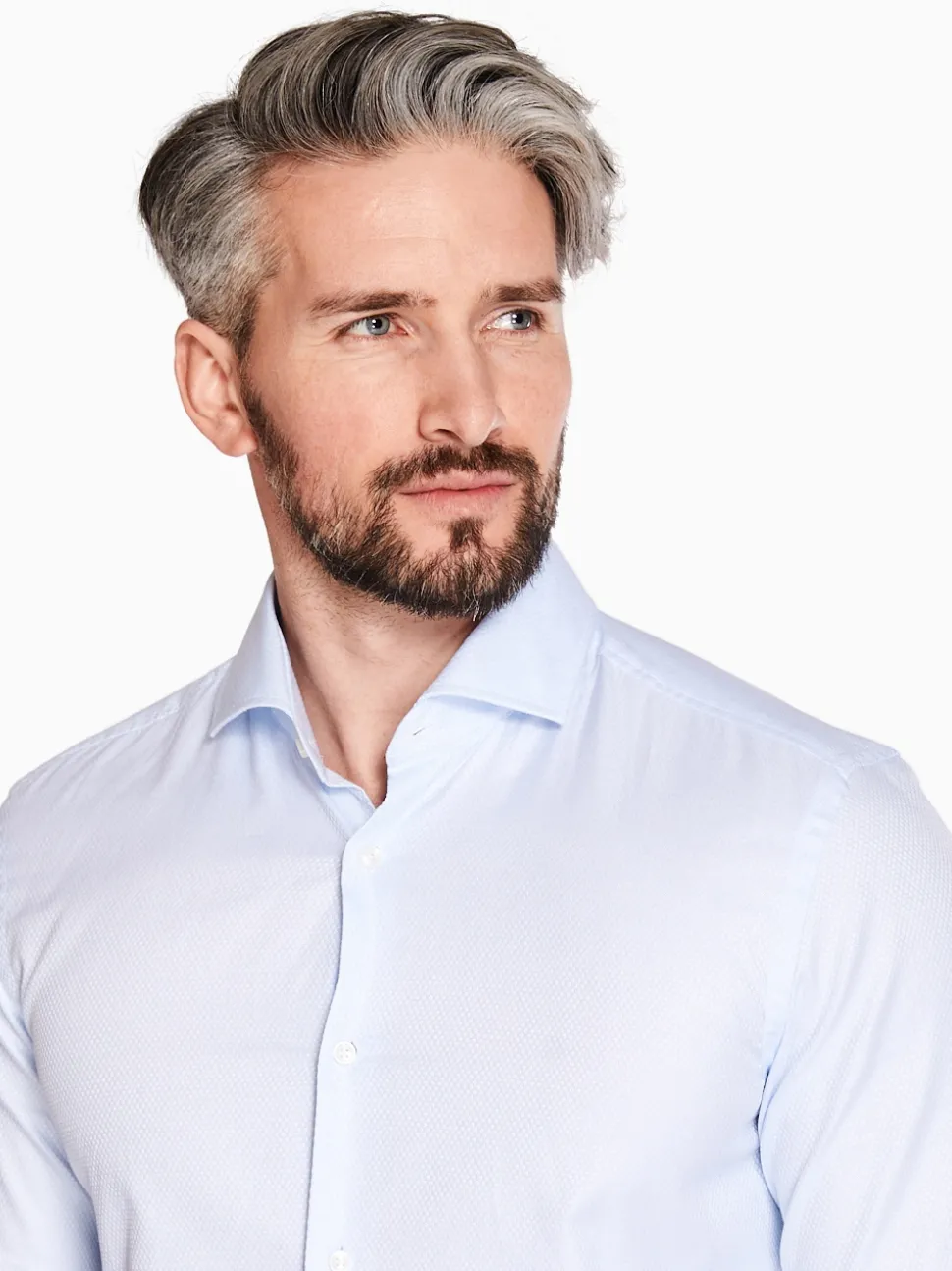 Boss H-Hank Spread Slim Fit Shirt - Light Blue