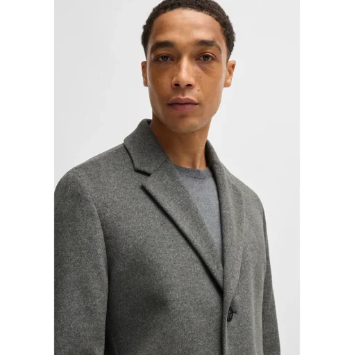Boss Hyde C244 Wool Coat - Grey
