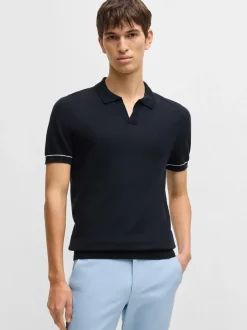 Boss Jianluca Knit Polo - Navy