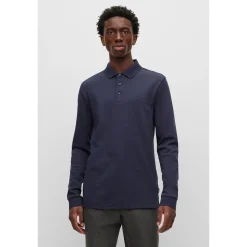 Boss Pado 30 Long Sleeve Polo - Dark Blue