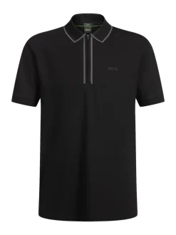 Boss Philix Tape Zip Polo - Black
