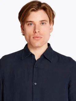 Boss Rash 2 100% Linen Shirt - Blue