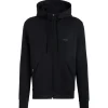 Boss Saggy Hooded Regular Fit Zip Through - Navy