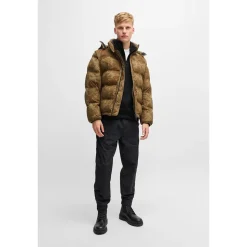 Boss Ze Corduroy Quarter Zip - Black