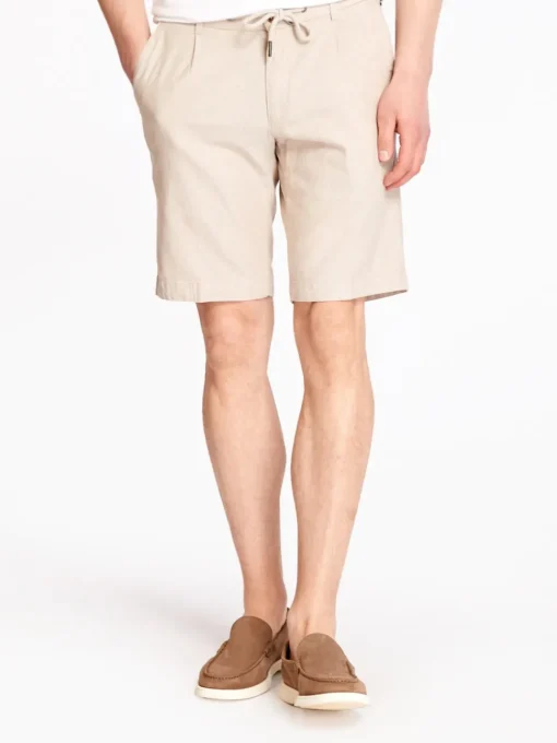 Bugatti Cool Linen Drawstring Short - Stone