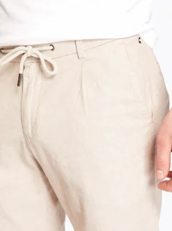 Bugatti Cool Linen Drawstring Short - Stone