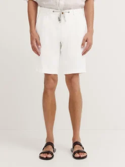 Bugatti Cool Linen Drawstring Short - White