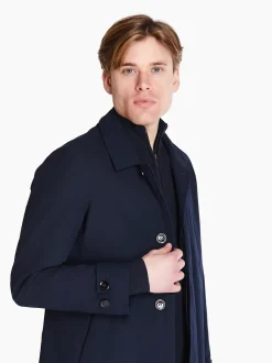Bugatti Cotton Mac Coat - Navy