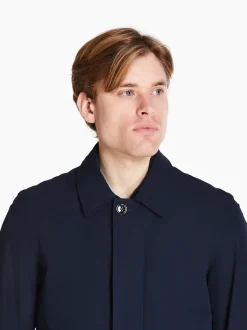 Bugatti Cotton Mac Coat - Navy