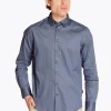Bugatti Easy Care Geo Print Shirt - Blue