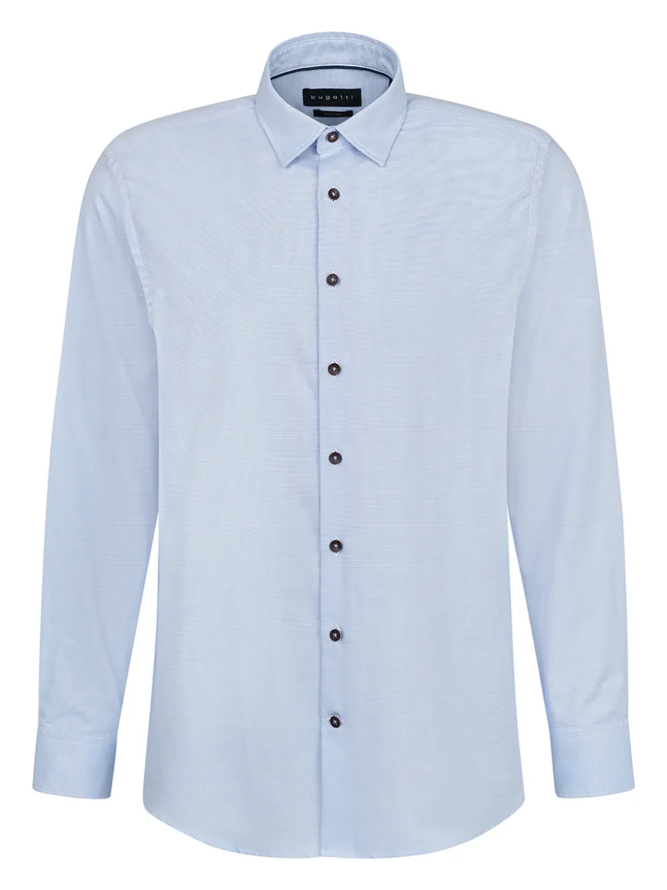 Bugatti Easy Care Micro Print Shirt - Blue