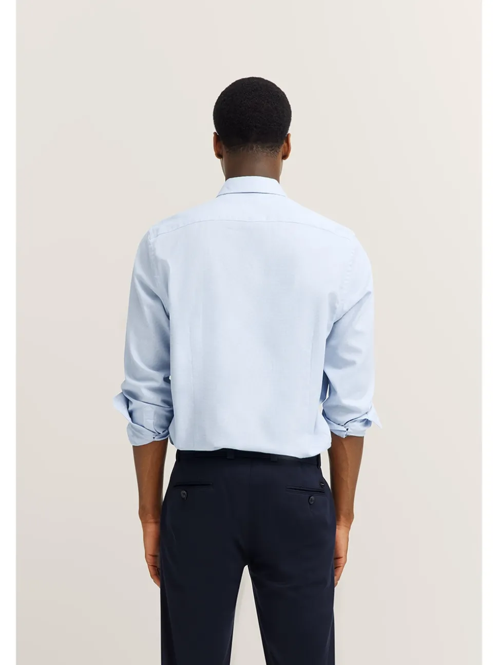 Bugatti Easy Care Micro Print Shirt - Blue