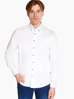 Bugatti Easy Care Solid Shirt - White