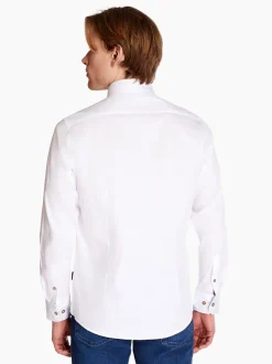 Bugatti Easy Care Solid Shirt - White