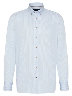Bugatti Easy Care Stripe Shirt - Blue