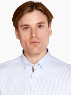 Bugatti Easy Care Stripe Shirt - Blue