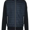 Bugatti Mix Media Quilt Sweatshirt - Navy