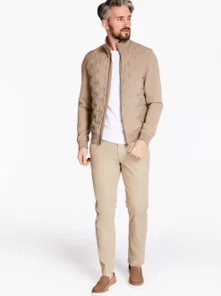 Bugatti Print Slim Chino - Stone