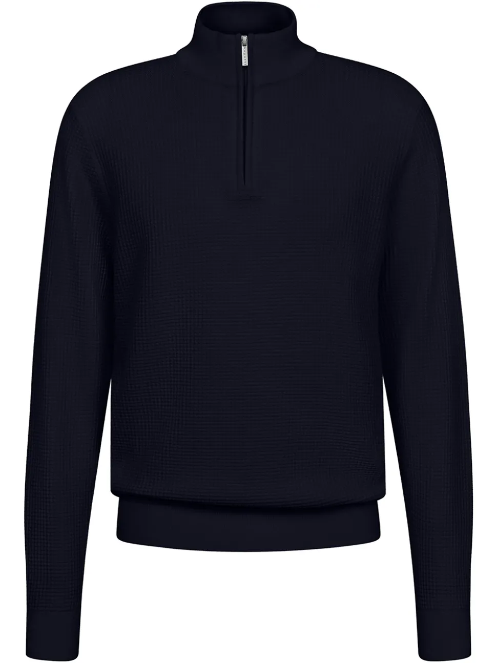 Bugatti Structured Quarter Zip Knit - Navy