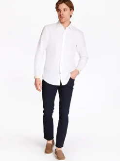 Bugatti Textured Two Tone 5 Pocket Pant - Navy