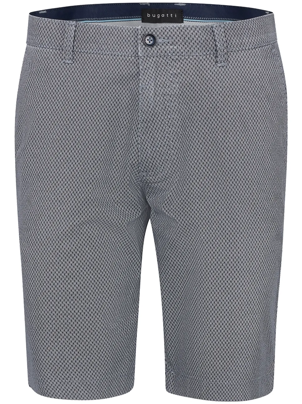 Bugatti Twill Structured Print Shorts - Navy