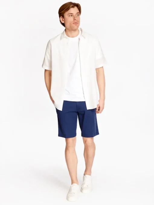 Bugatti Twill Tailored Shorts - Blue