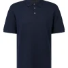 Bugatti Weave Pattern Polo - Navy
