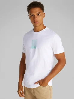 Calvin Klein Jeans Brush Stroke Graphic T-Shirt - White