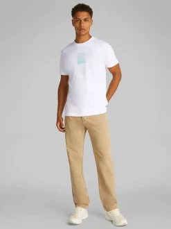 Calvin Klein Jeans Brush Stroke Graphic T-Shirt - White