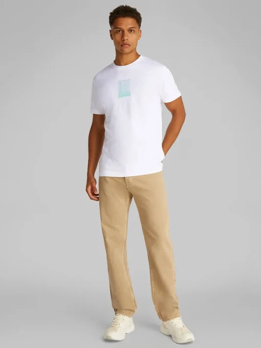 Calvin Klein Jeans Brush Stroke Graphic T-Shirt - White