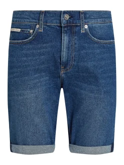 Calvin Klein Jeans Slim Denim Shorts - Blue