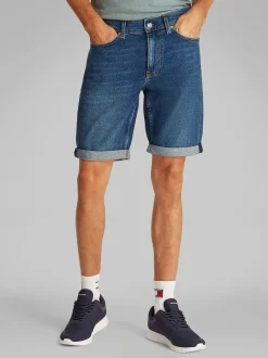 Calvin Klein Jeans Slim Denim Shorts - Blue