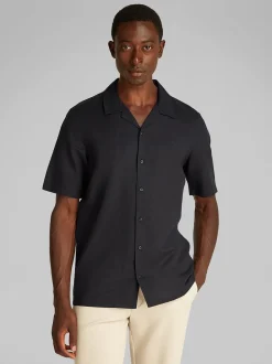 Calvin Klein Linen Cotton Shirt - Black