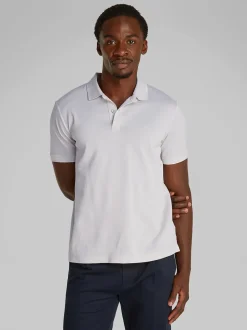 Calvin Klein Oxford Two Tone Polo - Silver