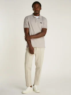 Calvin Klein Stretch Pique Multi Tipping Polo - Stone