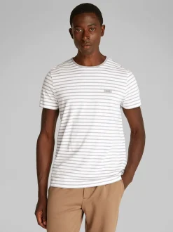 Calvin Klein Stretch Stripe T-Shirt - White