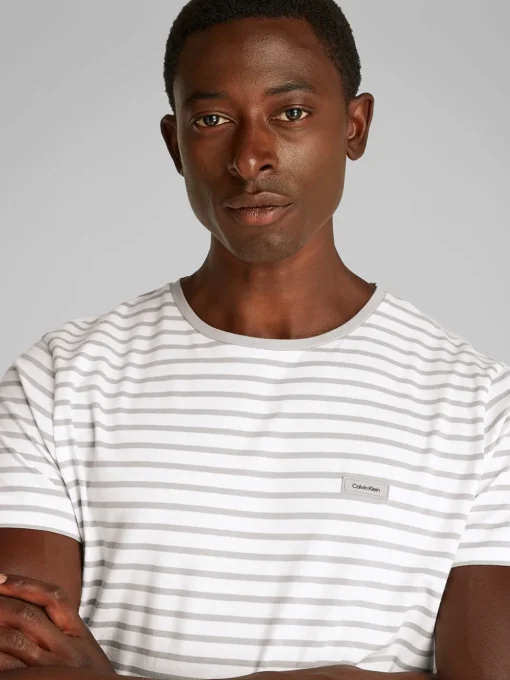 Calvin Klein Stretch Stripe T-Shirt - White